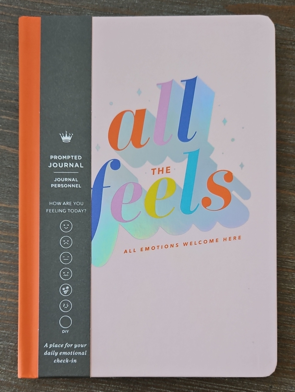 Hallmark All the Feels Prompted Journal - Pink with Rainbow Foil New